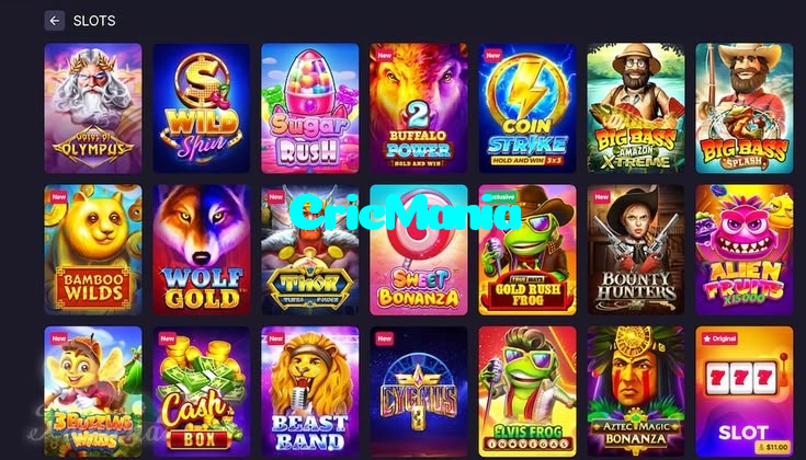 CricMania casino presented on mobile device in Pakistan with slots and live games